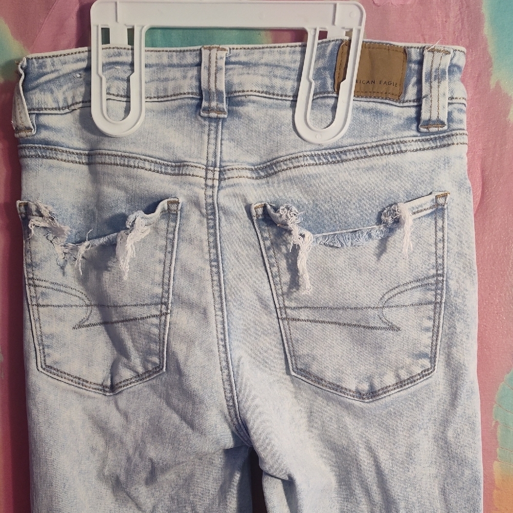 American Eagle Outfitters Light Blue Flare Jeans - Picture 3 of 6
